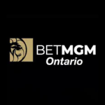 BetMGM Ontario logo featuring a gold and black color scheme with the iconic lion symbol on a black background.