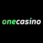 OneCasino logo with green and white text on a black background.