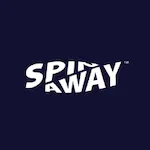 Spinaway Casino logo, small version with the text ‘Spin Away’ on a dark background.