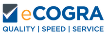 Logo of eCOGRA, featuring the text ‘eCOGRA Quality | Speed | Service’.